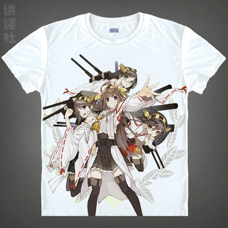 Японская коллекция Kantai аниме футболка флот хлопковая рубашка для девочек