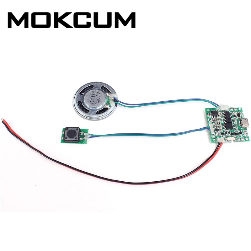 8M Recordable Voice Module Sound Music Changeable Volume Adjustment Lithium Battery Charger Circuit Voice Play Board Replaceable