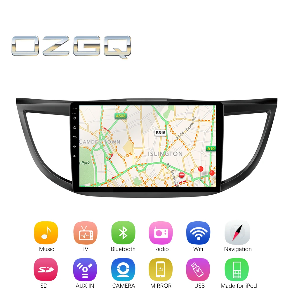 OZGQ Android 7 1 Автомобильный плеер для Honda CR-V/CRV 2011-2016 HD экран Авто GPS навигация BT радио