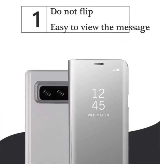 Чехол S10 Plus S10e роскошный зеркальный флип-чехол для samsung S8 S9 Plus прозрачный умный чехол для Galaxy S6 S7 edge