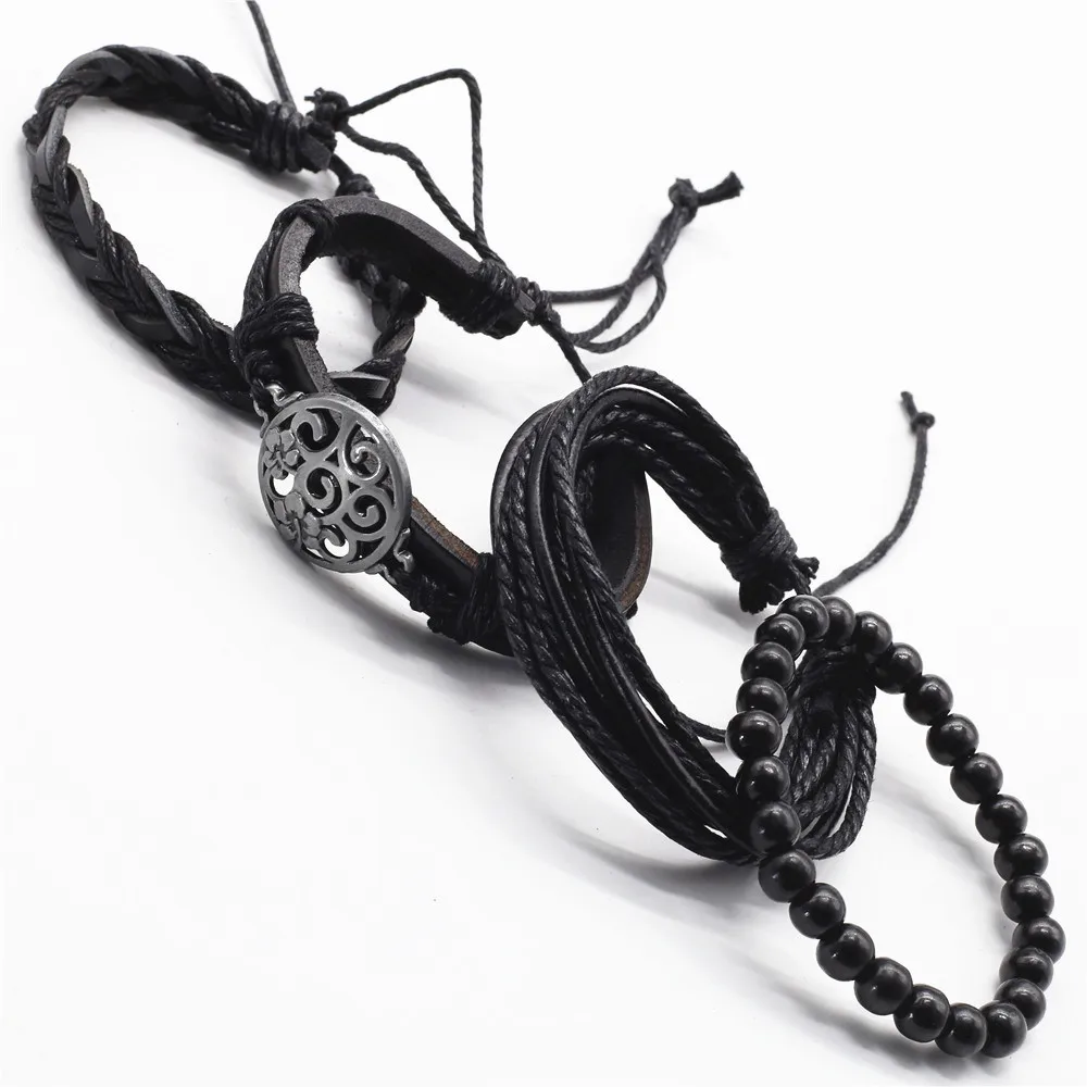 4 шт./компл. этнический перьевой мир хаки Гитара Череп рыба Шарм мужские кожаные