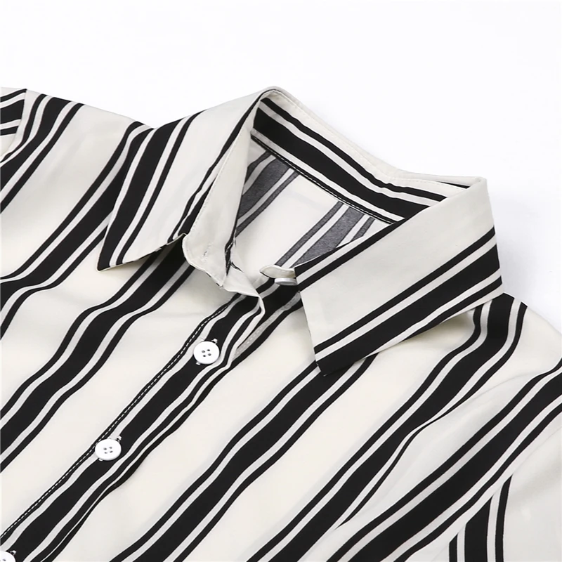 

Women Summer Shirt Dress Casual Ladies Holiday Beach Sexy regular striped round hems Dress Bowknot strappy Long Sleeves Dress