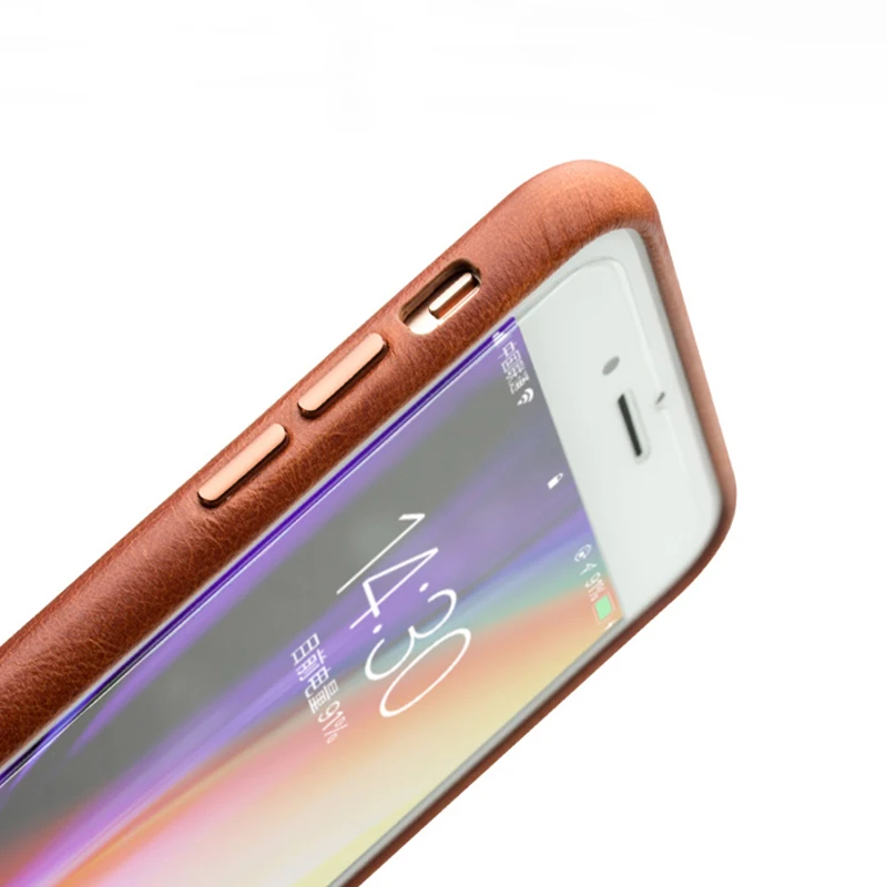 Чехол QIALINO из натуральной кожи для iPhone 7 8 Plus X XS Ультратонкий чехол телефона Apple