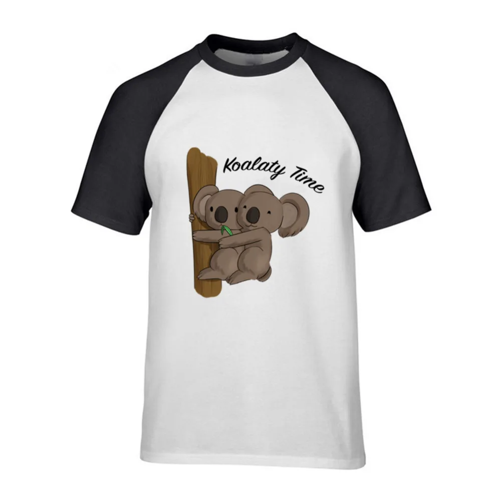 2018 Новый дизайн Мужская футболка Koala Time крутые футболки с принтом вырез лодочкой