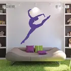 Съемная гимнастика девушка Наклейка на стену художественная Спортивная Настенная Наклейка на стену танцор балерина Йога спальня художественная виниловая роспись