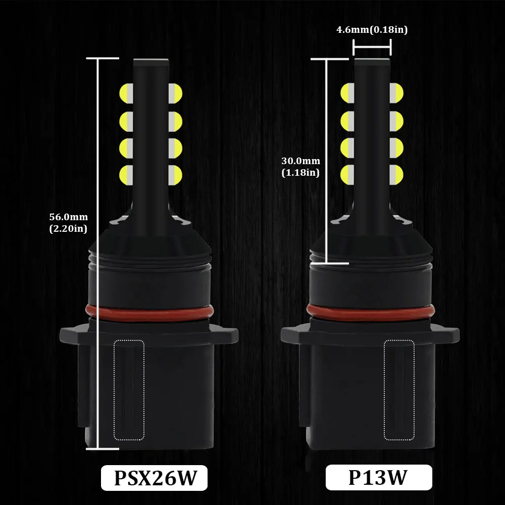 KAMMURI PSX26W P13W светодиодный h27w2 h27w/2 светодиодный лампы h27w 881 h27w1 h27w/1 Автомобильный светодиодный Противотуманные фары лампы Авто дневные ходовые огни DRL 12V