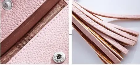 Brand Women Small Wallets Tassel Pendant Short Money PU Leather Lady Zipper Coin Pocket Purses Female Fashion Cardbag | Багаж и сумки