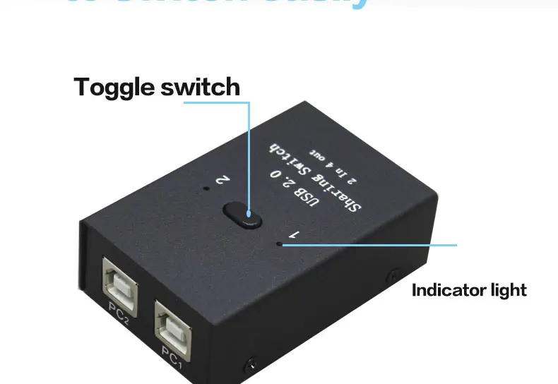 USB 2,0 ручной переключатель обмена 2 компьютера обмен 4 устройства периферийный коммутатор коробка концентратор мышь, клавиатура, сканер, принтер, ПК