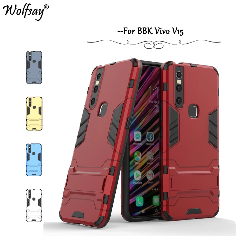 Ударопрочный резиновый чехол Vivo V15 тонкий жесткий для телефона BBK силиконовый