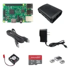 Raspberry Pi 3 Model B + чехол из АБС-пластика + зарядное устройство + кабель HDMI + вентилятор охлаждения + SD-карта 8G класса 10 + алюминиевый радиатор с бесплатной доставкой