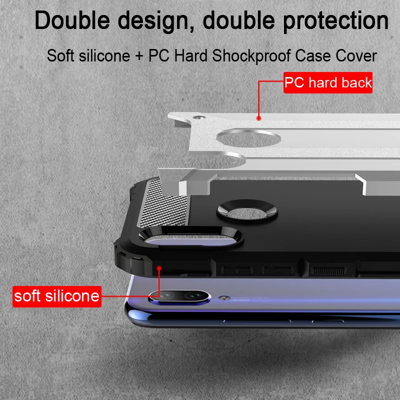 Бронированный чехол для huawei honor 8A 8C 8X Y9 2019 роскошный мягкий силиконовый Жесткий из