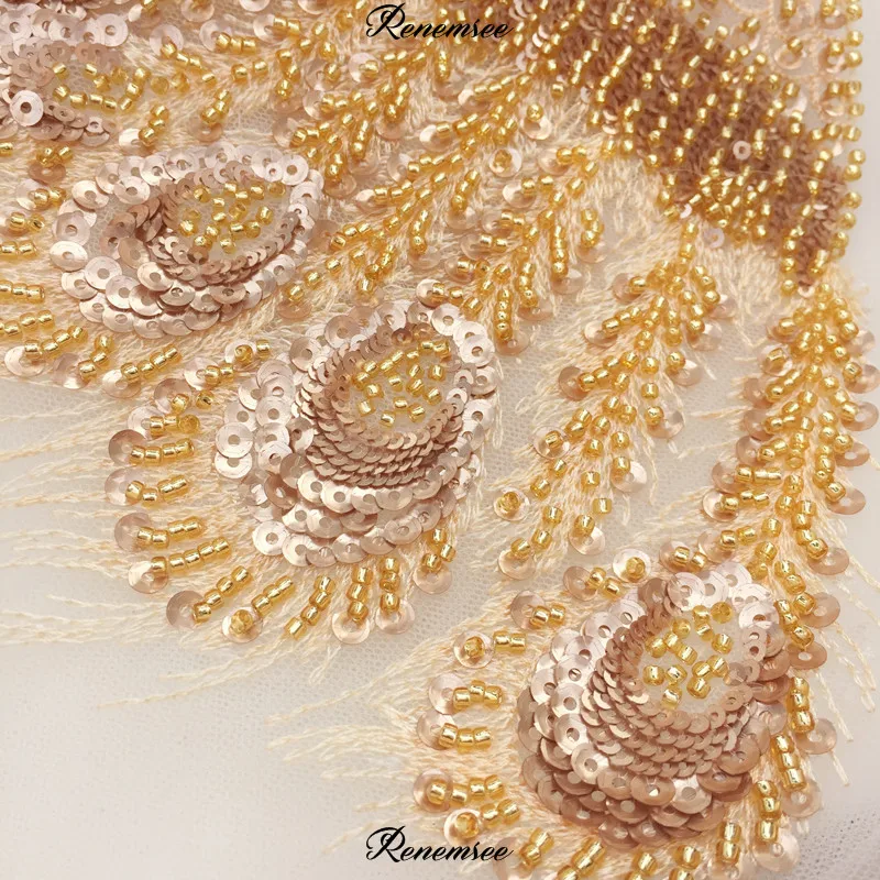 Новинка высококачественное свадебное платье с вышитыми золотыми бусинами и