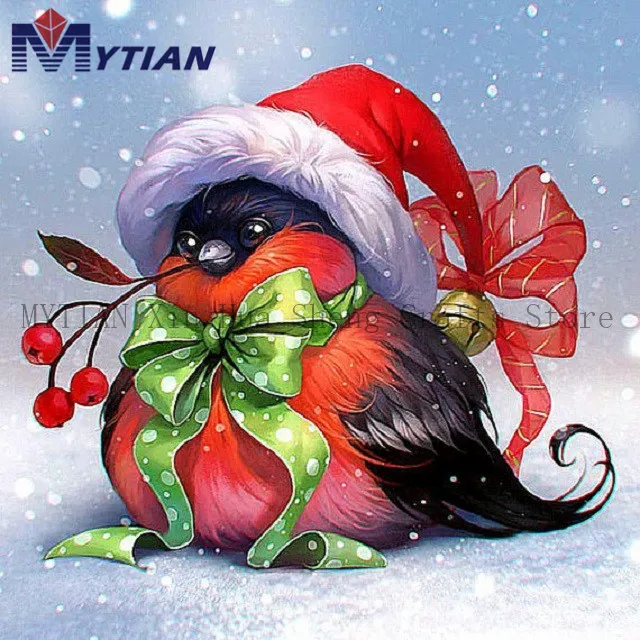 

5D Diamond Painting Christmas Bird Mosaic Cross Stitch Full Square Drill 3d Diamond Embroidery Kit Sticker Decor Home Decoration