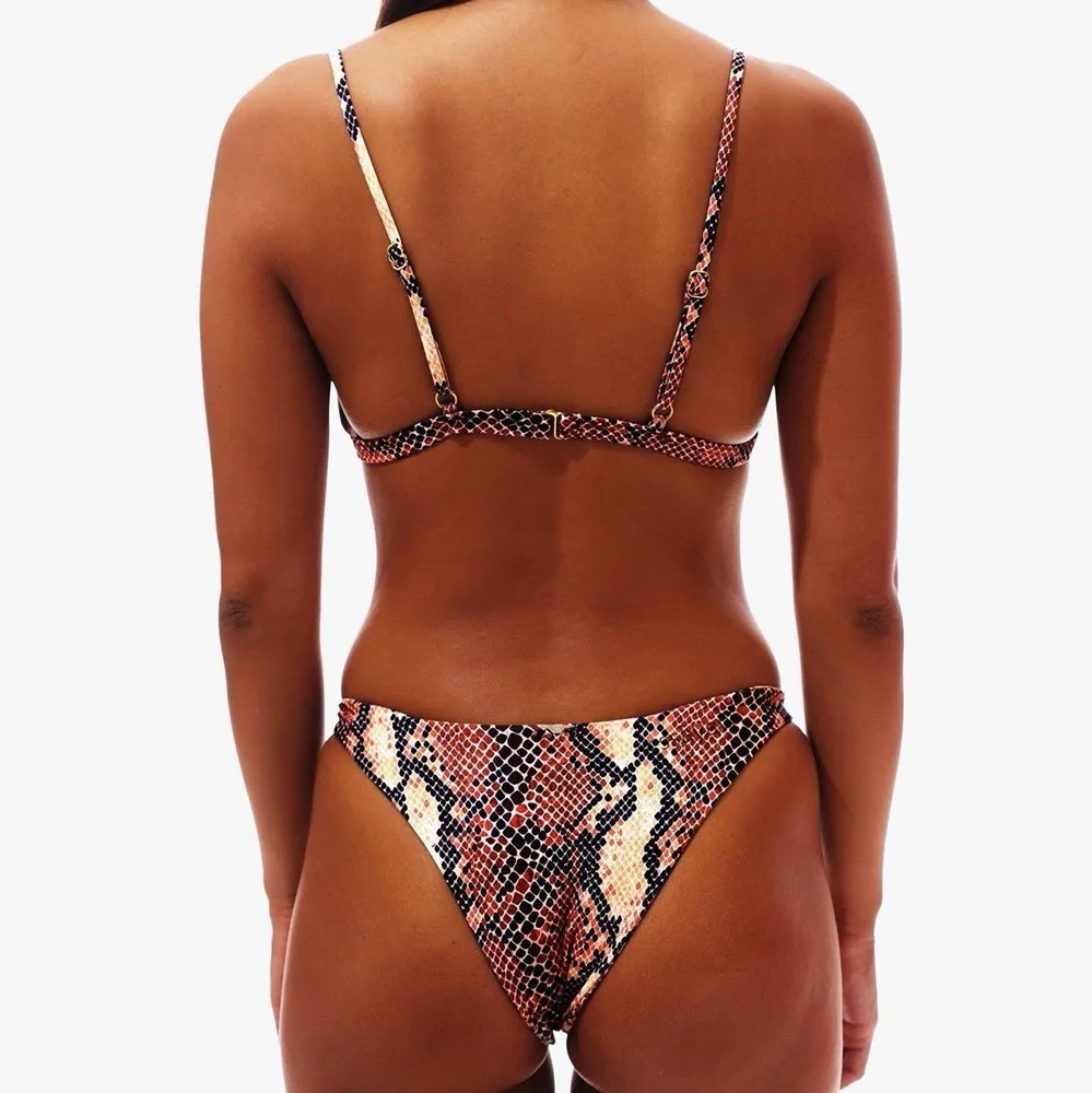 Сексуальные Купальники змеиной расцветки женский купальник 2019 Orrange бразильский