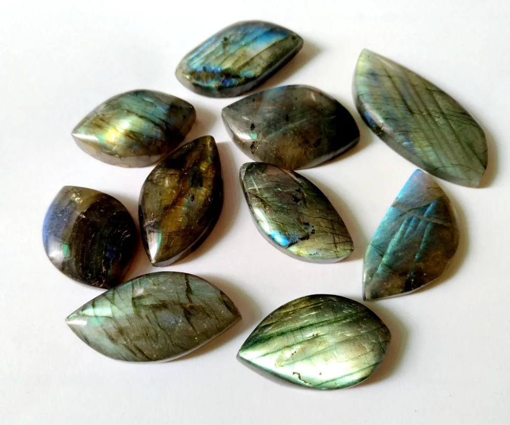 1 шт. подвеска-кабошон неправильной формы яркий блеск лабрадорит размер 30 мм +