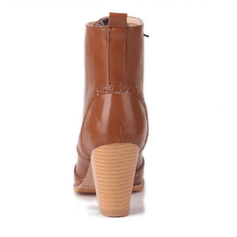 ZALAVOR/женские полусапожки на высоком квадратном каблуке сезон осень-зима Botas обувь