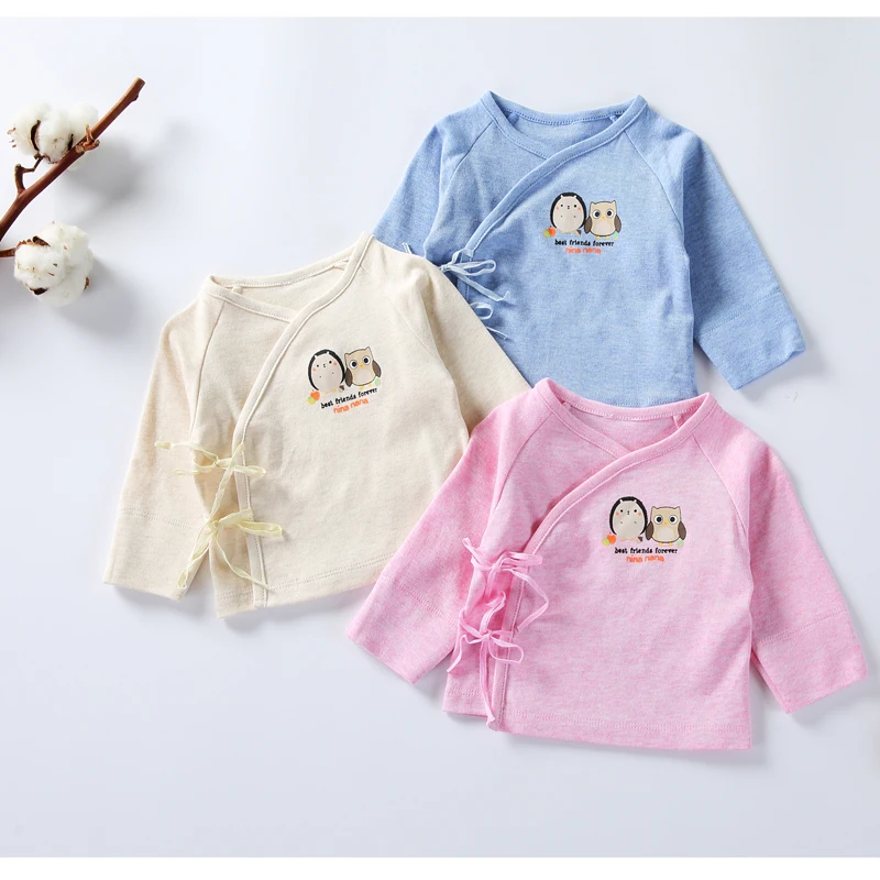 

Baby clothes t-shirt newborn baby monk t-shirt baby girl clothes boy clothes long sleeves kids clothes double layer side opening