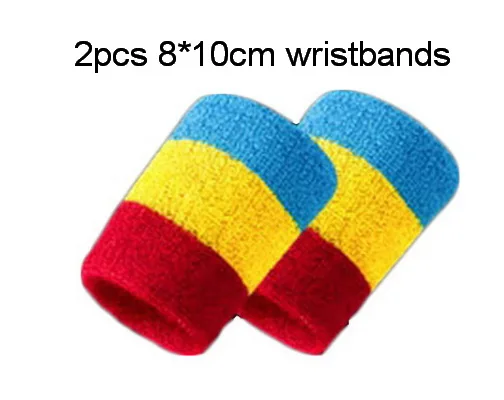 2pcs wrist bands Эластичная полоска для полотенец, повязка на голову, браслет для тенниса, бега, йоги, повязка на запястье, пота, повязка на голову для фитнеса, баскетбола, спорта - Цвет: 2pcs wrist bands