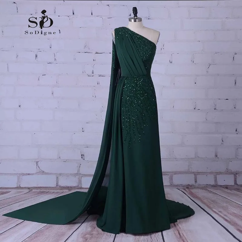 Длинные Выпускные платья шифон Бирюзовый Вечерние Бусины и блестками длиной до