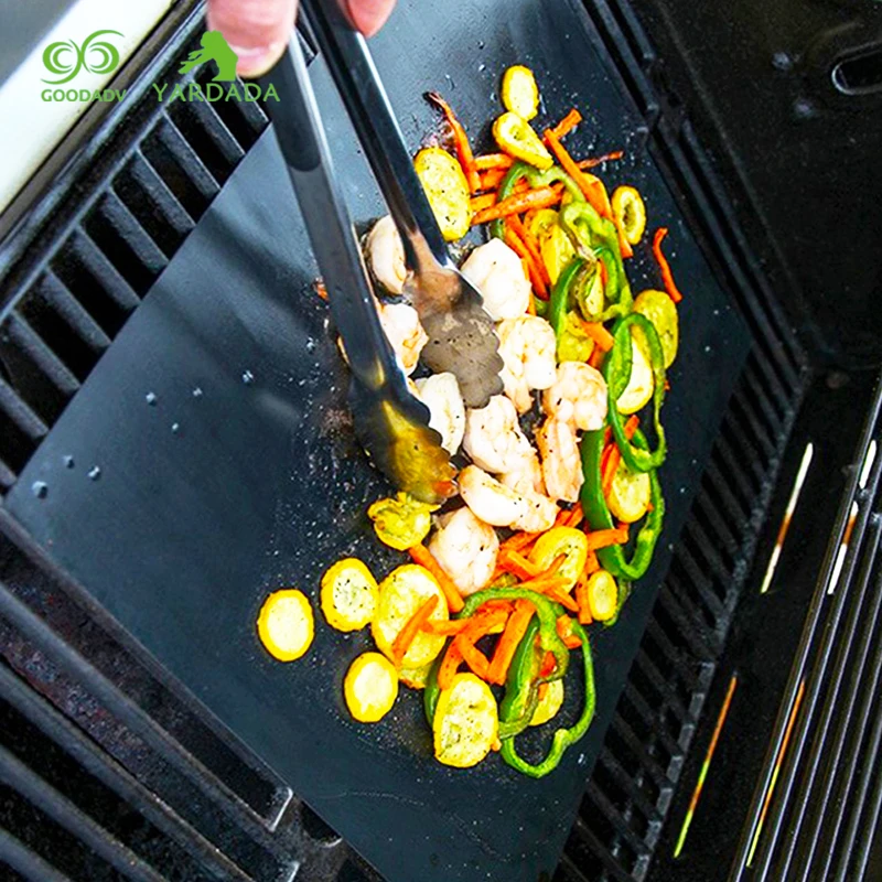 1*Non-Stick BBQ Grill Mat Barbecue Baking Liners Teflon Heat Resistant Roast For Party Reusable Cooking Tools | Дом и сад