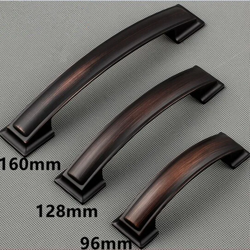 Черная антикварная медная ручка для мебели в стиле ретро 5 дюймов 96 мм 160 красные