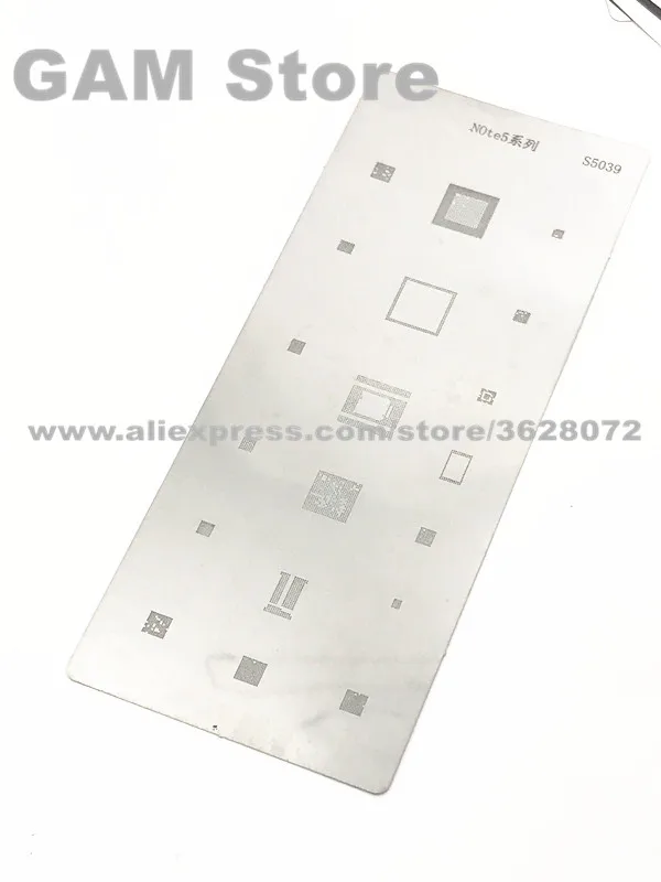 

For Samsung Note5 BGA Stencil CPU RAM Power Audio Wifi Amplifier IC eMMC Reballing Pin Direct Heating Template S5039 5pcs/lot