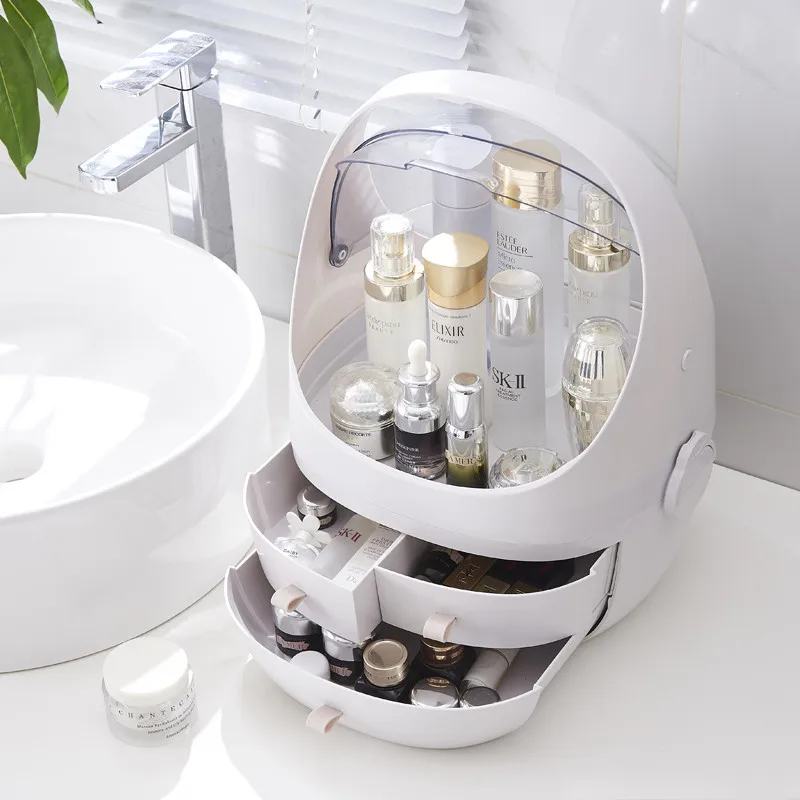 Милый пластиковый косметический ящик органайзер для макияжа контейнер хранения