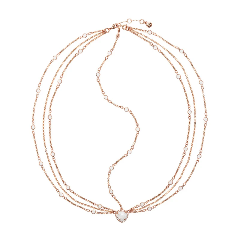 Оптовая цена повязка для волос с многослойной цепочкой розового и золотого цвета