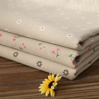 hot sale pastoral cotton linen table cloth cherry daisies printed rectangular table cover lace edge tablecloth for wedding