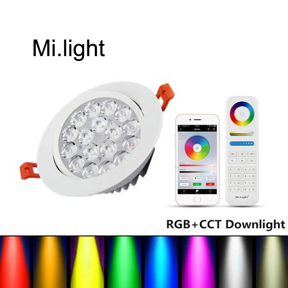 Mi Light светодиодная панельная лампа 9 Вт WIFI 2 4G RF дистанционный круглый скрытый RGB CCT