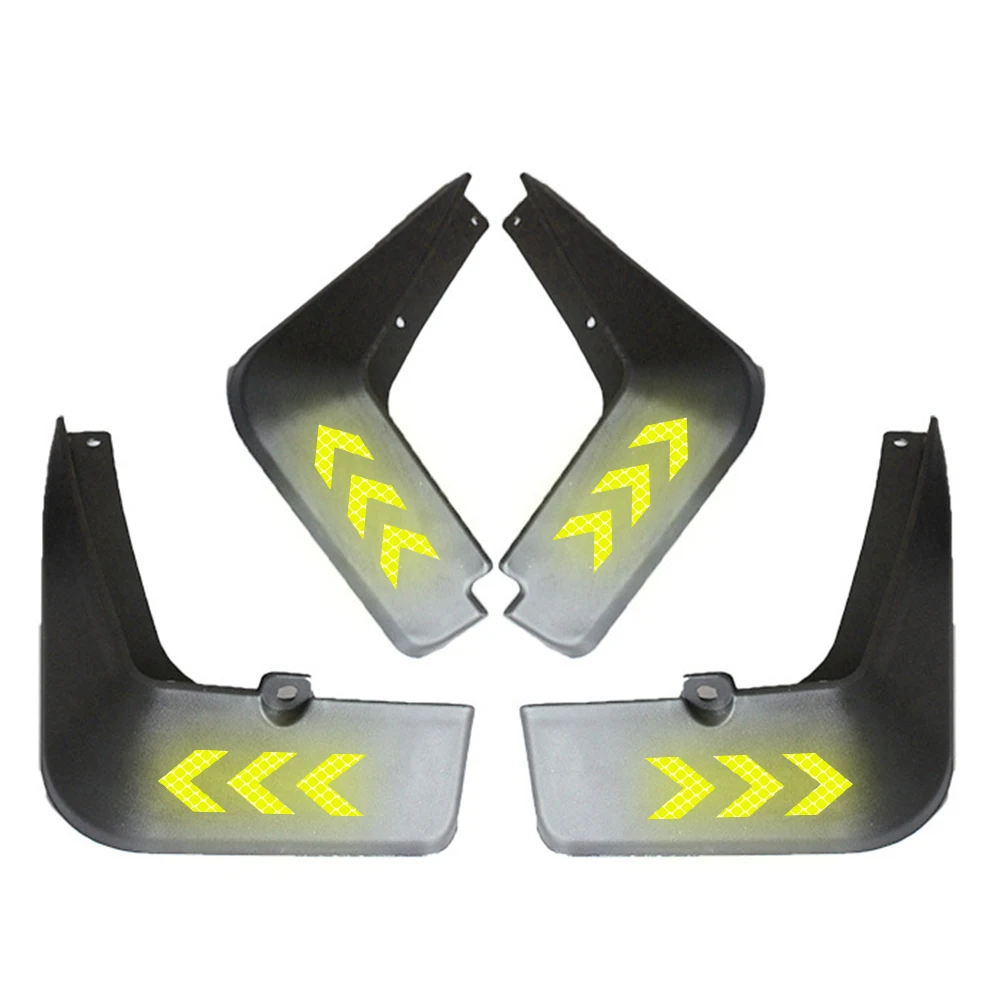 Брызговики, брызговики для hyundai Tucson 2005-2009, защитные Светоотражающие Предупреждение ющие Брызговики, автомобильные аксессуары, 4 шт - Цвет: Цвет: желтый