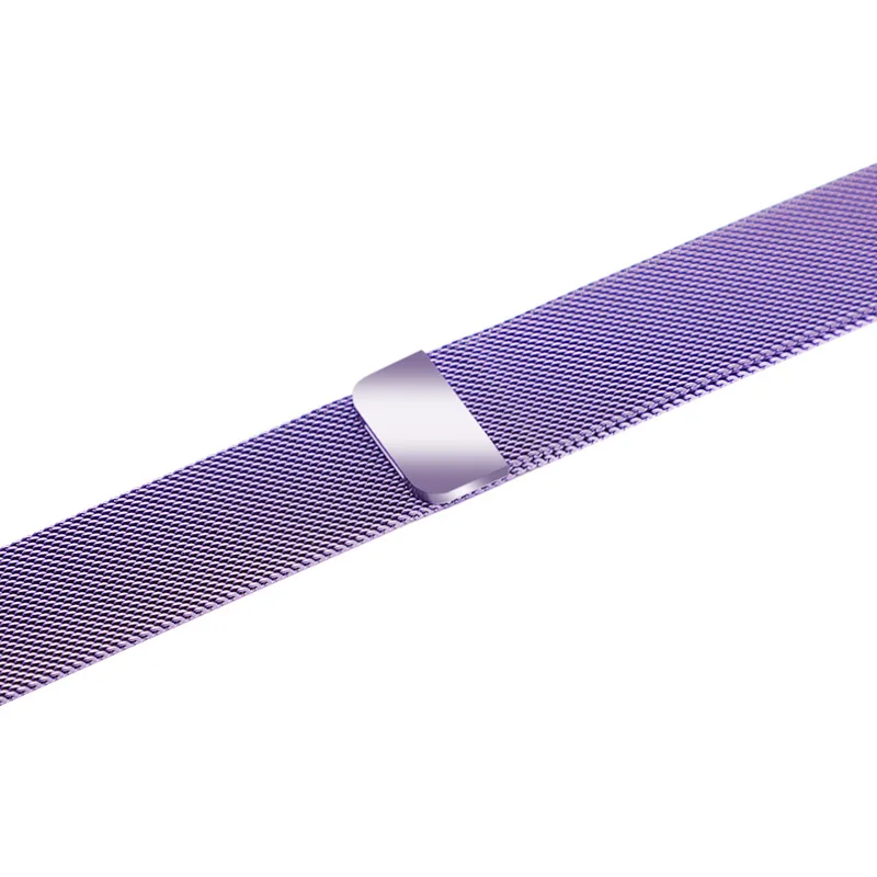 Lavender Ремешок для apple watch 4 3 5 42mm 44mm apple watch band Миланская петля металлическая сетка ремешок для часов iwatch series 5 4 - Цвет ремешка: Lavender