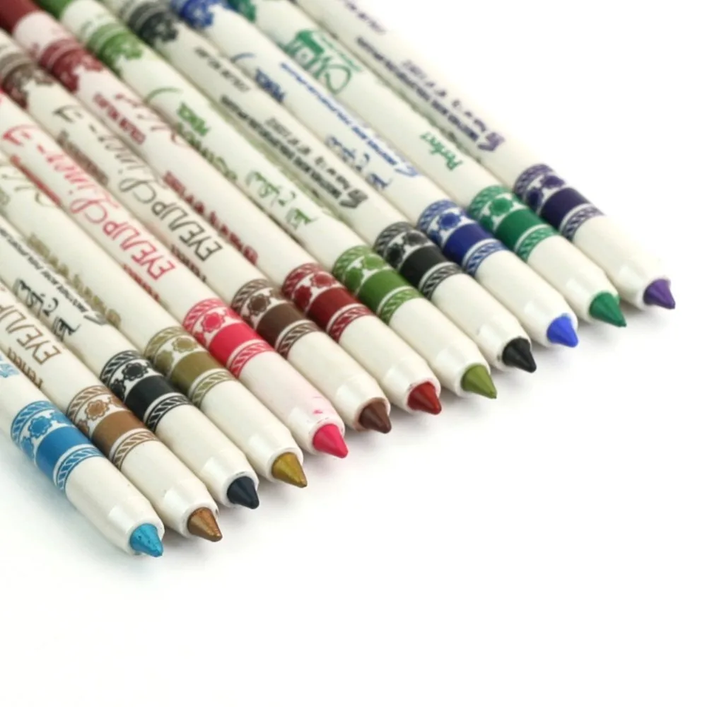 12 Ultra Bright Color Eyeshadow Lip Liner Eye Shadow Eyeliner Pencil Pen Cosmetic Makeup Set | Красота и здоровье