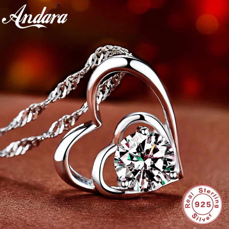 

925 sterling silver necklace and pendant ladies fashion ladies cross zircon jewelry accessories necklace