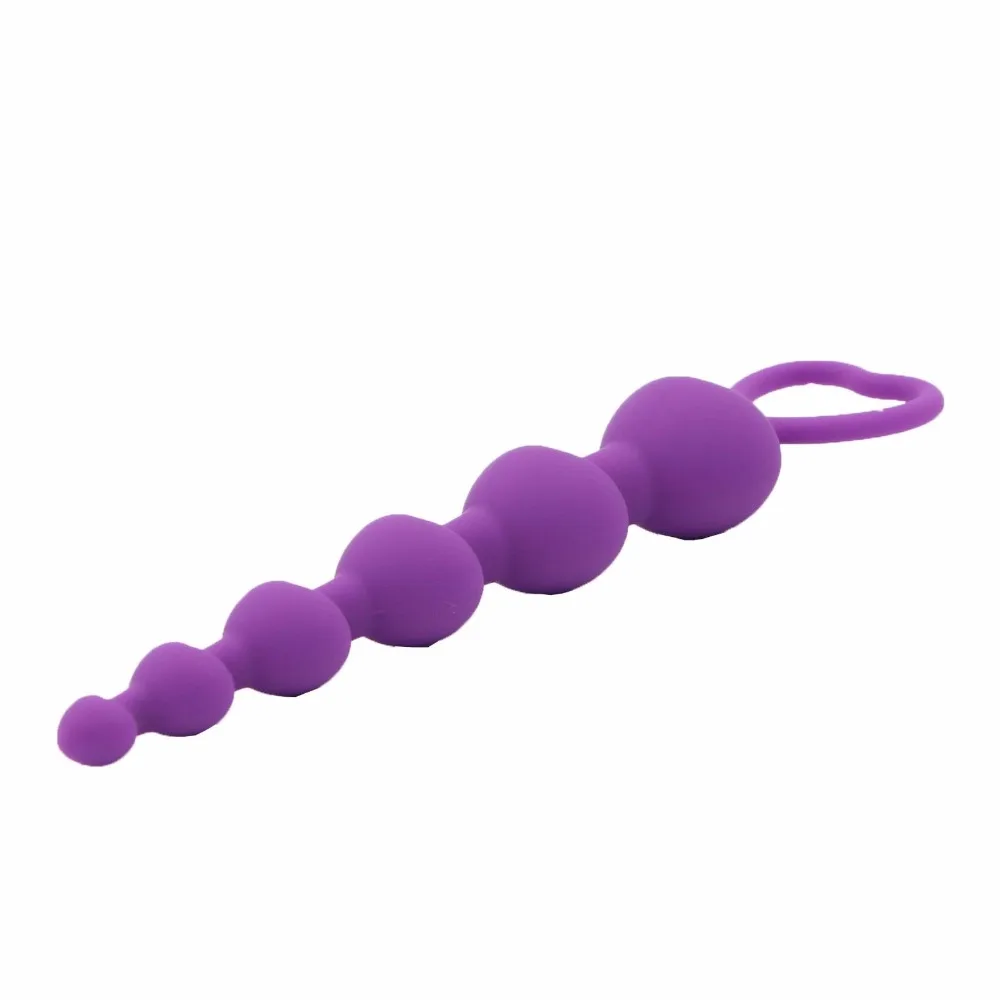 YEMA Ring-pull Heart Shaped Anal Beads Tail Plug Prostata Massage Silicone Butt For Adults Sex Toys for Woman Men Gay | Красота и