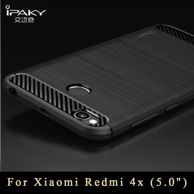 xiaomi redmi 4x case ipaky Brand pro prime xiomi Brushed silicone Back Cover For 5.5&quot |