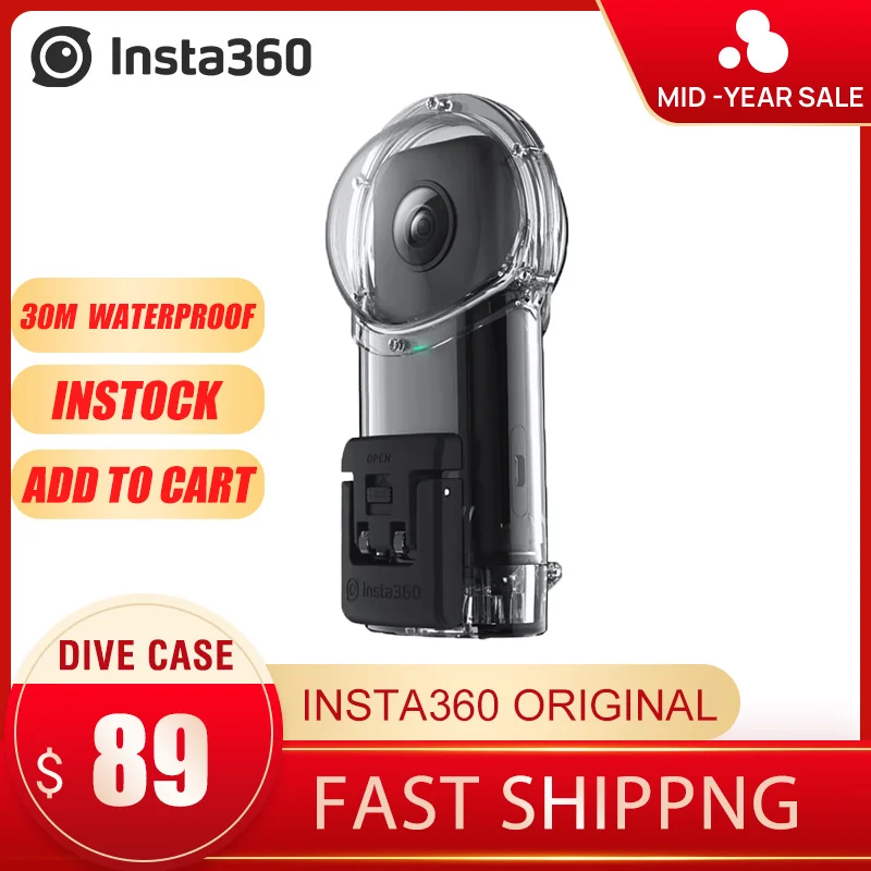 Чехол для дайвинга Insta360 Глубина 30 м водонепроницаемый для Insta 360 ONE X водонепроницаемый чехол или чехол для дайвинга аксессуары для дайвинга Insta360
