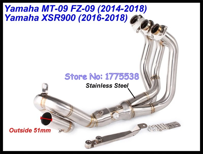 MT09 FZ09 14 18 мотоцикл глушитель полная система Escape для Yamaha MT 09 FZ 2014 2018 XSR900 2016