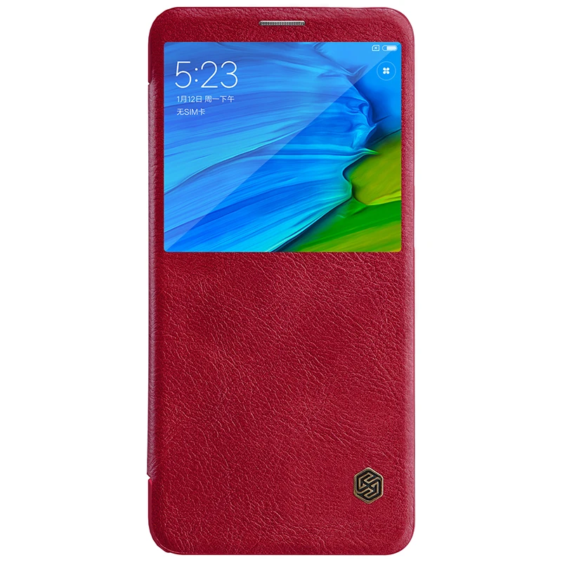 Красный Для Xiaomi redmi note 5 pro Чехол NILLKIN Флип кожаный чехол для Xiaomi redmi note 5 pro чехол умный чехол для телефона функция сна - Цвет: Красный