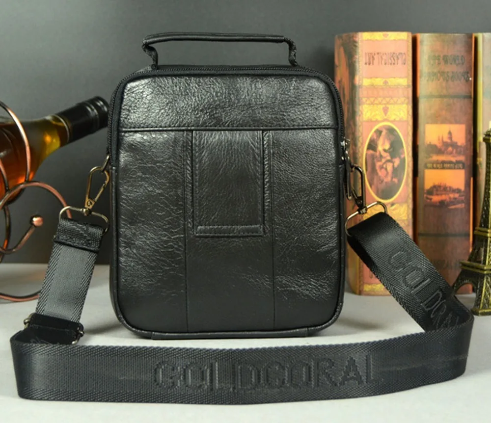 Для мужчин модные сумки пояса из натуральной кожи первый слои коровьей Crossbody