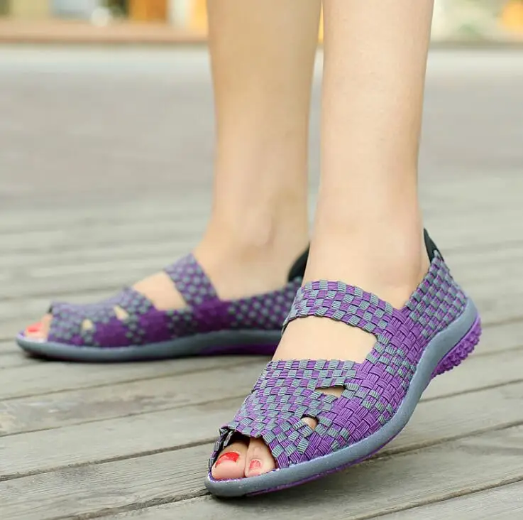 

XDA Summer women flat sandals Shoes women Woven shoes Flat Shoes flip flops women multi colors sandals free shipping