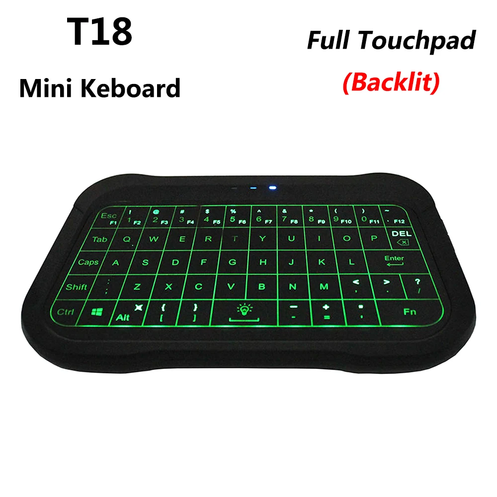2018 Новинка T18 2 4G мини беспроводная клавиатура с подсветкой Air mouse полной сенсорной