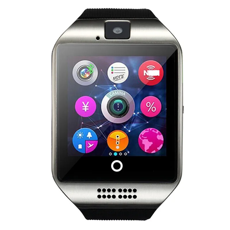 Модные спортивные часы Q18 Bluetooth Smart Поддержка SIM/карты памяти Камера Android PK A1 dz09|support