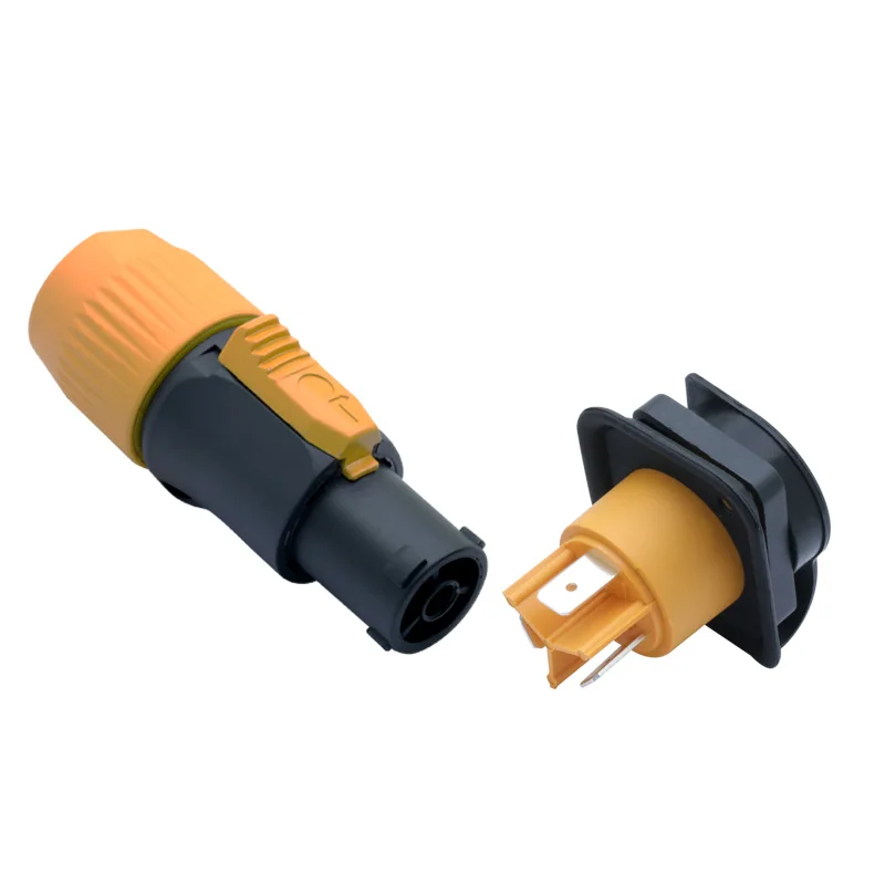 100sets OUT/IN 20A Aviation Waterproof Powercon LED Large Screen Power Plug PA66 Flame-retardant Industrial Connector | Обустройство