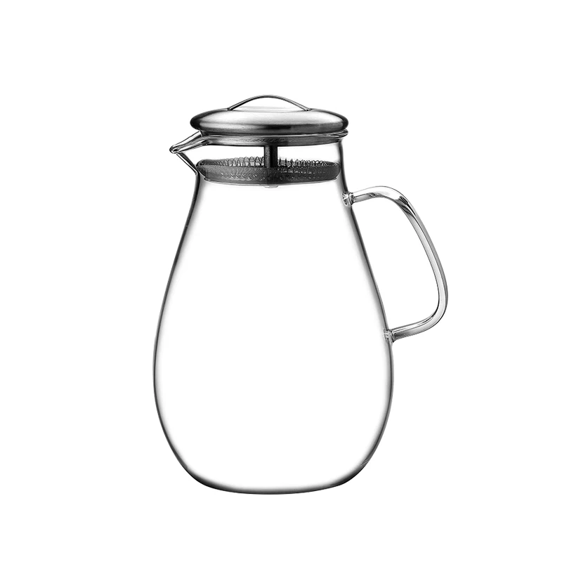 

2000ml Heat-resistant glass teapot high temperature cold water bottle pot teak juice Juice cans large capacity glass kettle