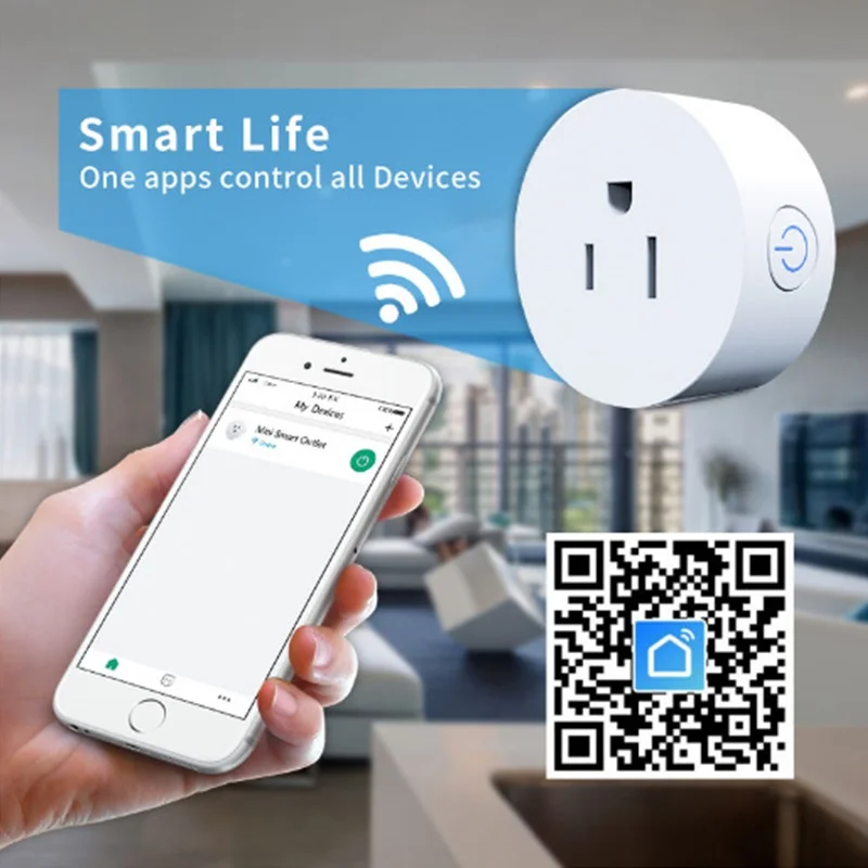 Умная розетка с Wi Fi работает Google Assistant Amazon Alexa IFTTT|Автоматизация зданий| |