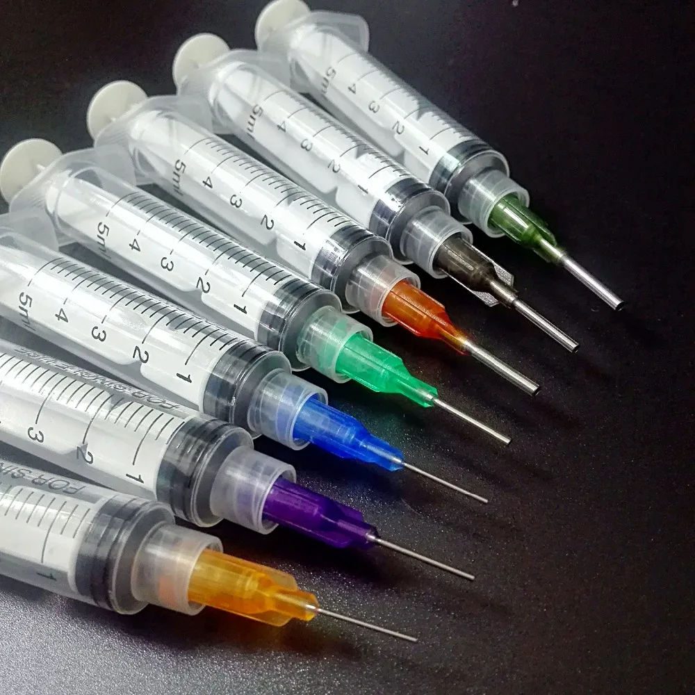 Промышленные шприцы 5 мл с пластиковой иглой смешанного размера 30 шт.|syringe 5ml|syringe