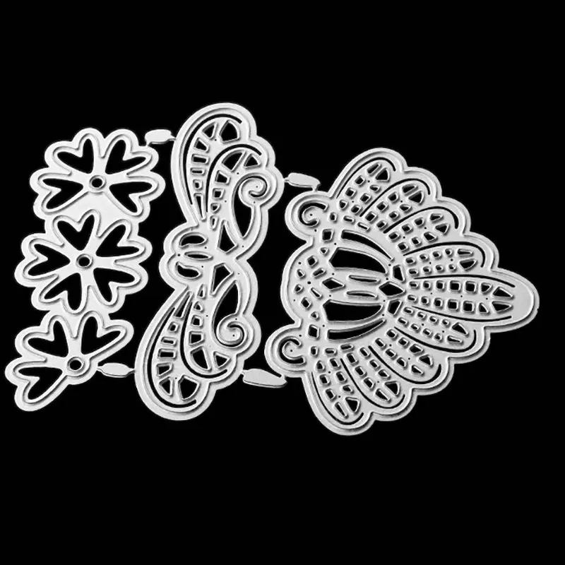 12 8 см * 9 3 шт/цветы Прошитые металлические трафареты для пресс формы DIY