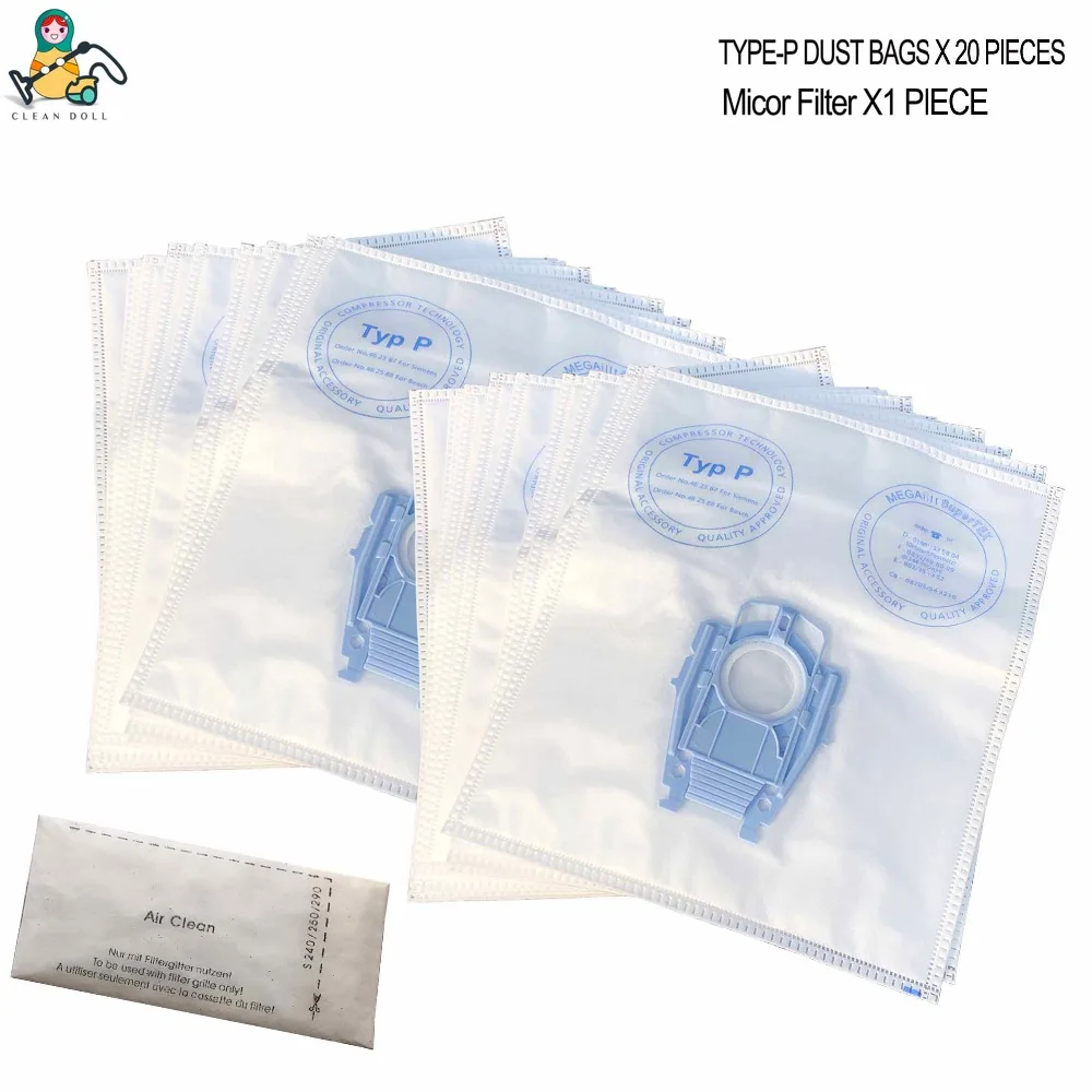 Сменные пылесборники с фильтром для BOSCH TYPE P BSG8 VS08 BSG8PRO1 BSG8PRO2/15 BBZ123FP BBZ41FP BSG 80000 89999