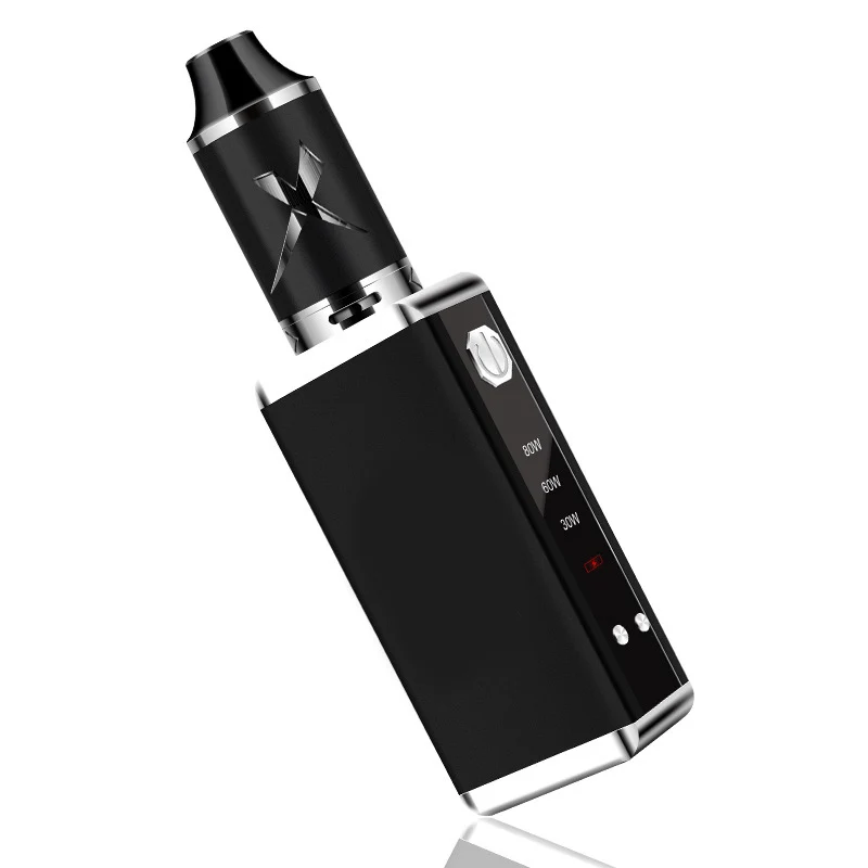 Металлическая 80 Вт электронная сигарета с 2200 мАч батареей Vape ручка сигареты бак